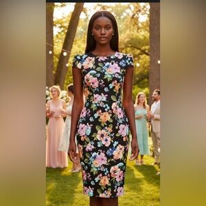 Nwt Betsy Johnson Floral Dress Sz 6/small
